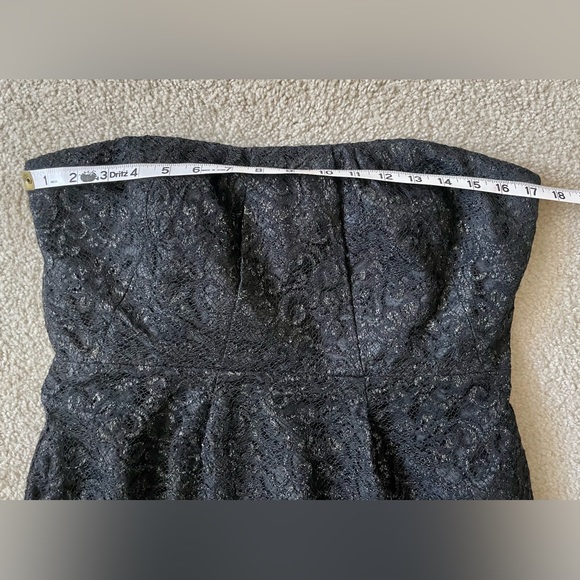 J.Crew Black lace strapless dress. Pre-owned size 12 - Picture 7 of 16